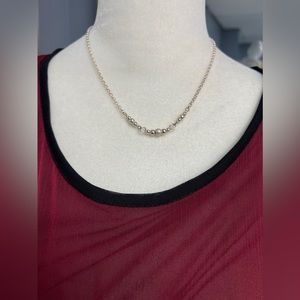 Jewelers  Silver Ball Necklace for Women- Necklace.